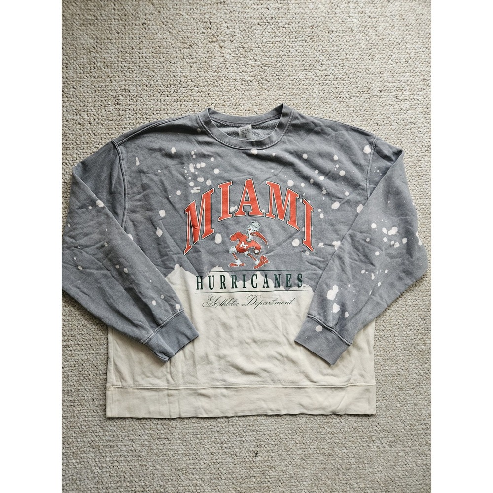 Miami Hurricanes Gameday Couture Sweatshirt Gray Size L